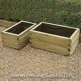 KDM Garden Wooden Rectangular Planters