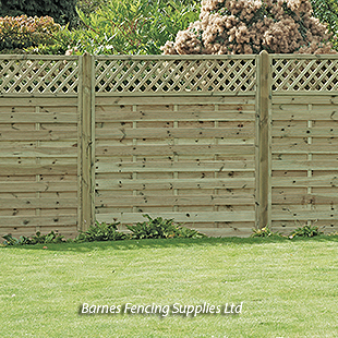 Slat Lattice Top Trellis Fence Panels